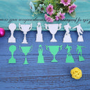 6pcs Wine Glass Cutting Dies Stencils Scrapbooking Embossing DIY Album Card