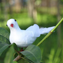 2pcs White Foam Feather Simulation Doves Wedding Table Decor Home Craft