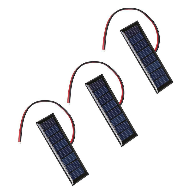 4V 0.2W 2-Wire Epoxy Solar Panel 8 Solar Cells for Solar Projects (2pcs)