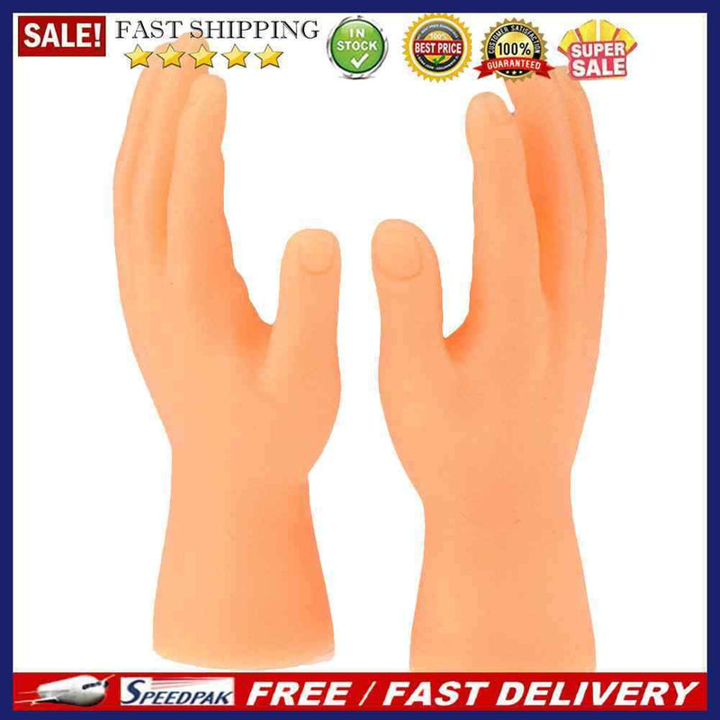 1 Pair Soft Plastic Safety Small Simulation Hands Puppet Pet Interactive To