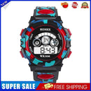 5pcs Outdoor Multifunction Waterproof Boy Sports Electronic Watches (Red)