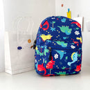 Fashion Girls Canvas Cartoon Print Backpack Casual Small Handbags (Blue)