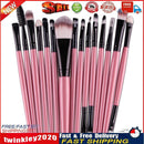 15pcs Eye Shadow Makeup Brush Set Eyes Make Up Eyebrow Brushes?Pink Black? Newly