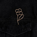Women Scarf Buckle Simple Pin Lapel Hollow Fashion Alloy Flower Brooch
