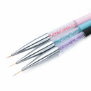 Handle Nail Liner Pen Drawing Lines Grid Stripe Manicure Painting UV Gel Brush