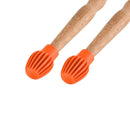 2x Silicone Drum Stick Sleeve Drumstick Practice Tips Mute Damper (Orange) Newly