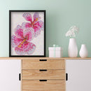 5D Special Shaped Crystal Pink flower DIY Full Drill Diamond Painting