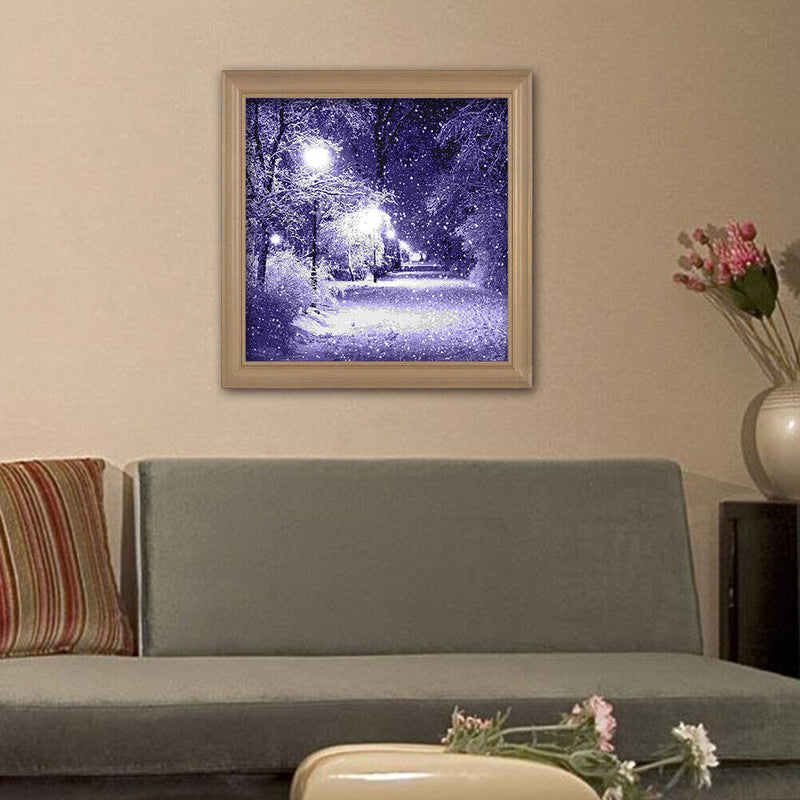 5D DIY Full Drill Diamond Painting Snowing Cross Stitch Embroidery Craft
