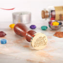 Retro Wax Seal Stamp Happy Birthday Paint Wood Seal DIY Sealing Wax (09) Newly
