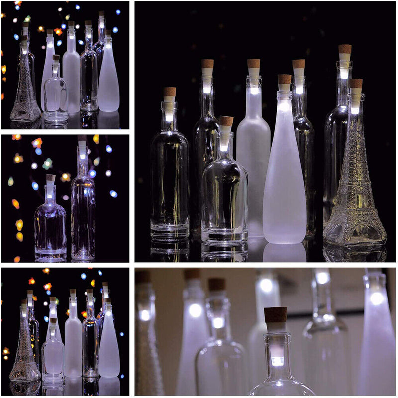 Wine Bottle Lights with Cork for DIY Party Decor Christmas Halloween Wedding