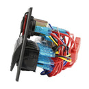 Car Marine Boat 8-Speed Waterproof LED Rocker Switch Panel Circuit Switch