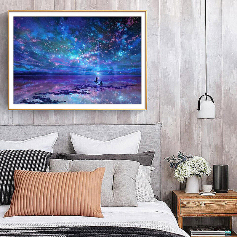 DIY Starry Sky Cross Stitch 5D Full Square Drill Diamond Painting Embroidery Art