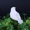 1/2PC Decorative Pigeons Artificial Feather Mini White Birds Birds Craft Foam,