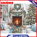 Full Embroidery Christmas 3-Beach 11CT Printed Cross Stitch Cotton DIY Kits