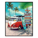 40x50cm Cross Stitch Full Embroidery Kit Beach Bus Scenery Home Decor Stamped