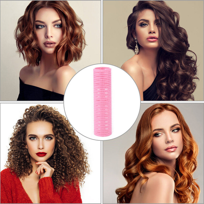 Self Grip Hair Rollers Curlers DIY Hairdressing Self-Adhesive Hair Curling Rods
