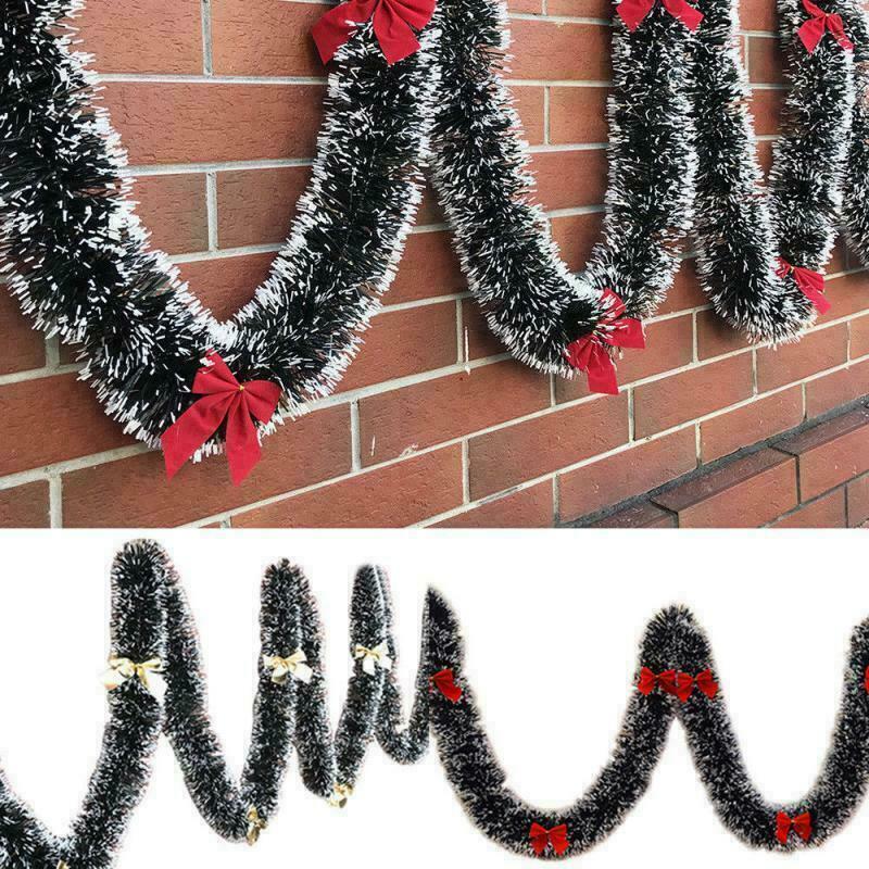 2M Christmas Garland Home Party Wall Door Decor Xmas Tinsel E2A0 Ornaments F7Y4