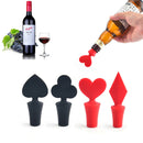Stopper Bottle Plug Wine Stoppers Silicone Poker Shaped Red Wine Bottle Cap