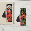2pcs Diamond Painting Exquisite Peacock Leather Tassel Bookmark Embroidery Craft