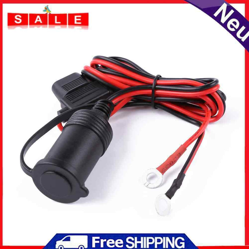DC 12-24V Car Motorcycle Truck Cigarette Lighter Socket with In-line Fuse+Wire
