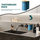 Toothbrush Holder Wall Mounted Adhesive Toothpaste Stand for Shower (Blue) Newly