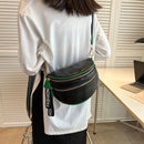 Fashion PU Leather Crossbody Shoulder Bags Large Capacity Women Zip Fanny Pouch