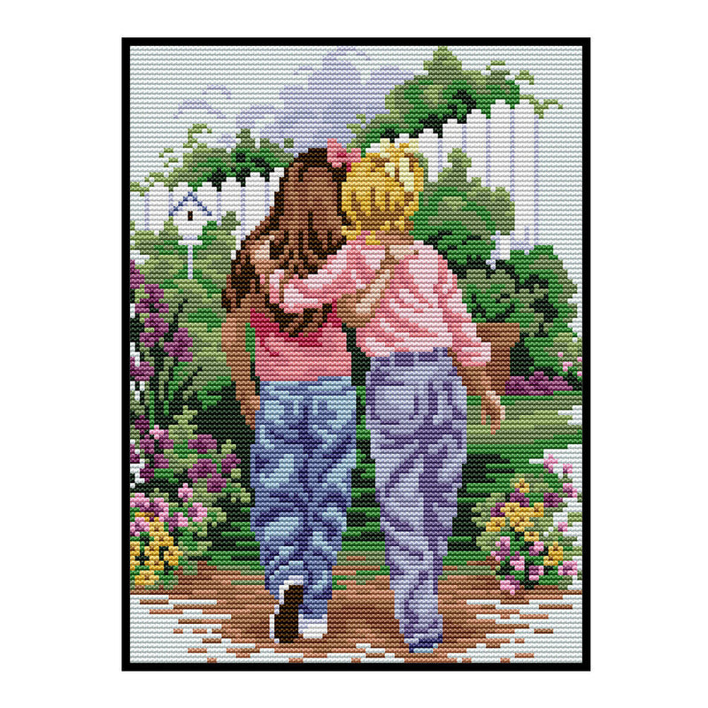 14CT Full Cross Stitch Good Friends Stamped DIY Embroidery Home Decoration Gifts