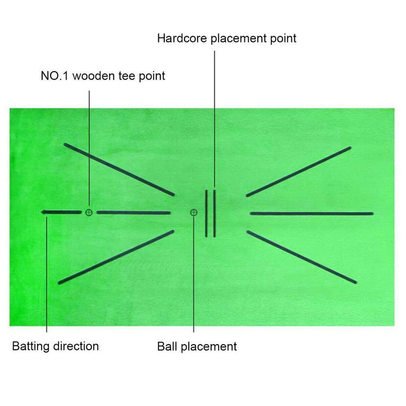 Detection Golf Training Mat Hitting Mat Batting Golf Practice Aid Game Training