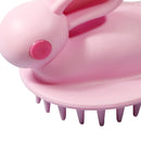 Silicone Head Scalp Massage Brush Shampoo Hair Washing Bath Comb (Pink)