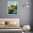 5D Diamond Painting Kit Animal Full Round Drill Rhinestone DIY Wall Art Craft
