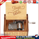 Retro Hand Cranked Wood Music Box Party Xmas Gift Home Decor Ornament (A) Newly