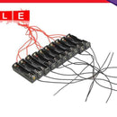 10x Single Slot AAA Battery Mobile Clip Box Holder Box with Wire Connectors