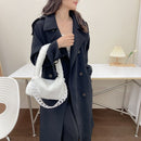 Casual Shoulder Bag Soft Fluffy Lady Tote Handbag Thick Chain Travel Daily Purse