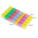 28 Grids Pills Storage Box Portable Tablet Candy Medicine Holder(Rainbow)