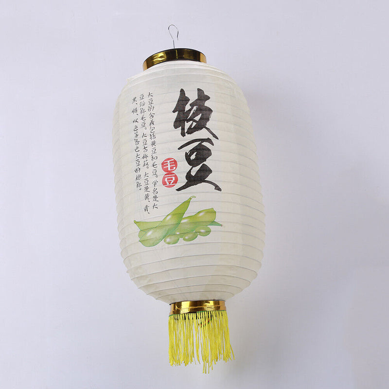 Japanese Lantern with Tassel Waterproof Festival Hanging Light Decor (H) Newly