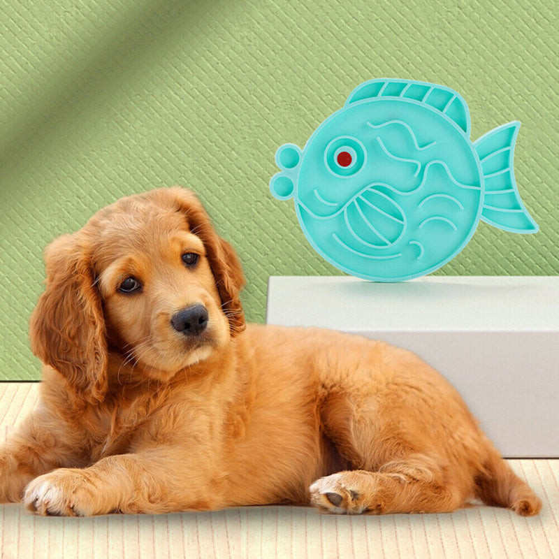 Silicone Dog Feeding Lick Mat Cat Feeder Licking Pad Slow Feeder Bowls for Pets