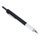 Ballpoint Pen Screwdriver Ruler Spirit Level Multifunction Pen(Black) Newly