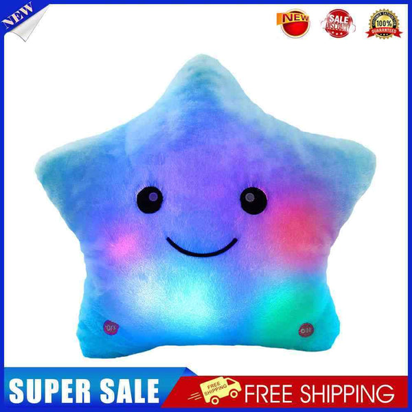 25cm Creative LED Luminous Pillow Star Cushion Stuffed Plush Christmas Toys