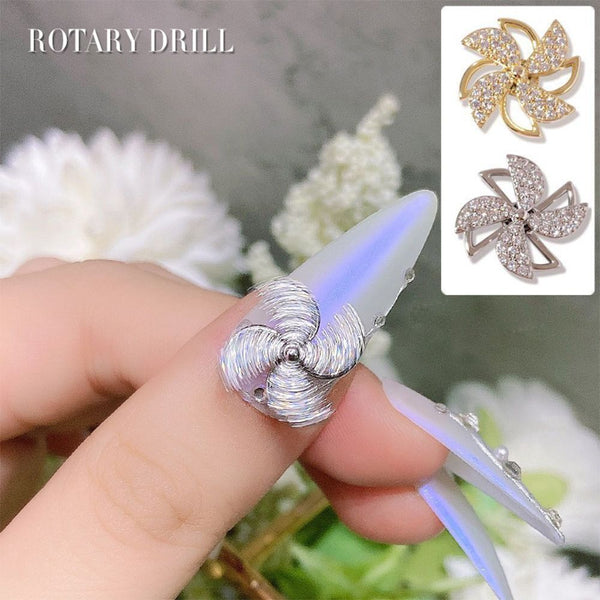 Windmill Jewelry Flash Luxury Accessories Nail Art Decoration Double-layer