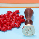Copper Head Stamp DIY Paint Wax Envelope Sealing Seal with Wood Handle(m008