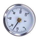Pipe Spring Clip-on Thermometer Temperature Pressure Gauge 63mm 0 / 120C Thermal Pa