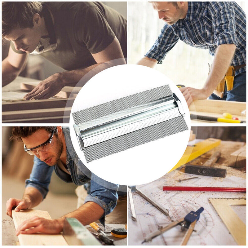 Contour Gauges Copy Duplicator Template Profile Measuring Ruler (5 in) Newly