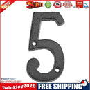 Metal Digital Number Cast Iron House Sign Doorplate DIY Cafe Wall Decor (5)