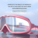 Swimming Glasses Waterproof Anti-fog Adults Diving Goggles (Clear Pink) Newly