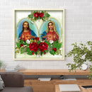 Full Embroidery Printed Father Mother DIY Cross Stitch Kits 11CT Needlework Set