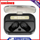 T10B TWS Wireless BT5.0 In-ear Stereo Earphones with LED Display Charging Case