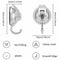 Without Punching Chrome-Plated Bathroom Shower Organization Suction Cup Hooks