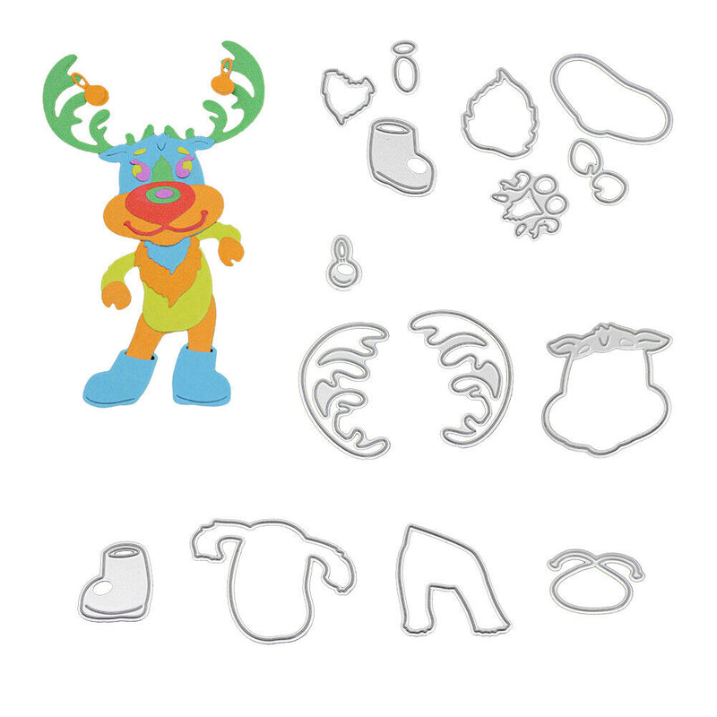 Snowvirtuos Cute Christmas Deer Cutting The Stencil DIY Scrapbooking A