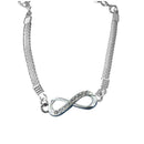 Fashion Rhinestone Infinity Bracelet Adjustable Bangle Women H Z0Q band J1E1