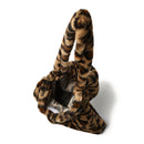 Retro Plush Messenger Bag Big Capacity Women Shoulder Tote (L Leopard)